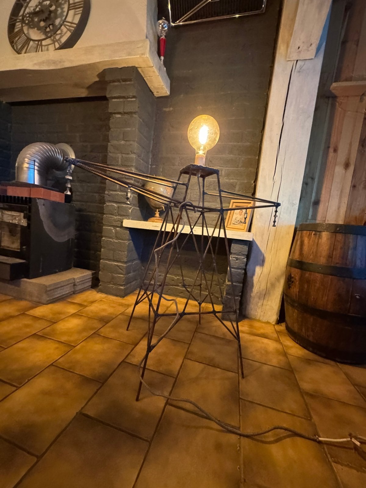 Luminaire style industriel, Maison & Meubles, Enlèvement, Comme neuf