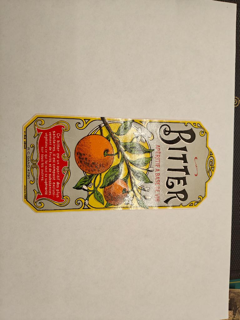 Oud drukwerk e-ticket bitter Gand Gent, Verzamelen, Foto's en Prenten, 1960 tot 1980, Gebruikt, Ophalen of Verzenden, Prent