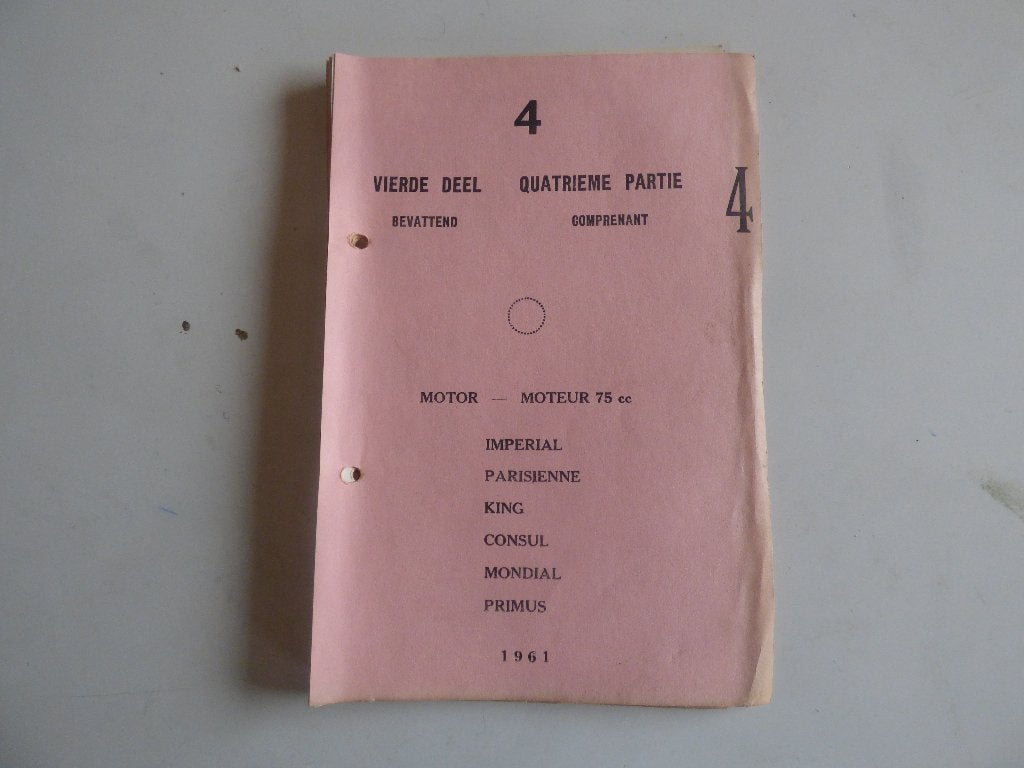 FLANDRIA DEEL 4 ONDERDELENLIJST 1961, Enlèvement ou Envoi, Utilisé