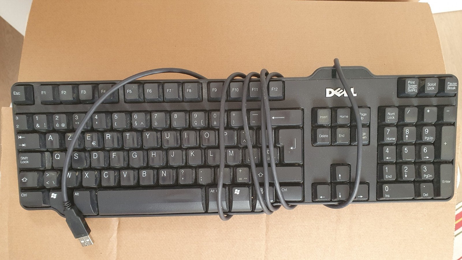 Clavier DELL AZERTY filaire, Enlèvement, Azerty, Filaire
