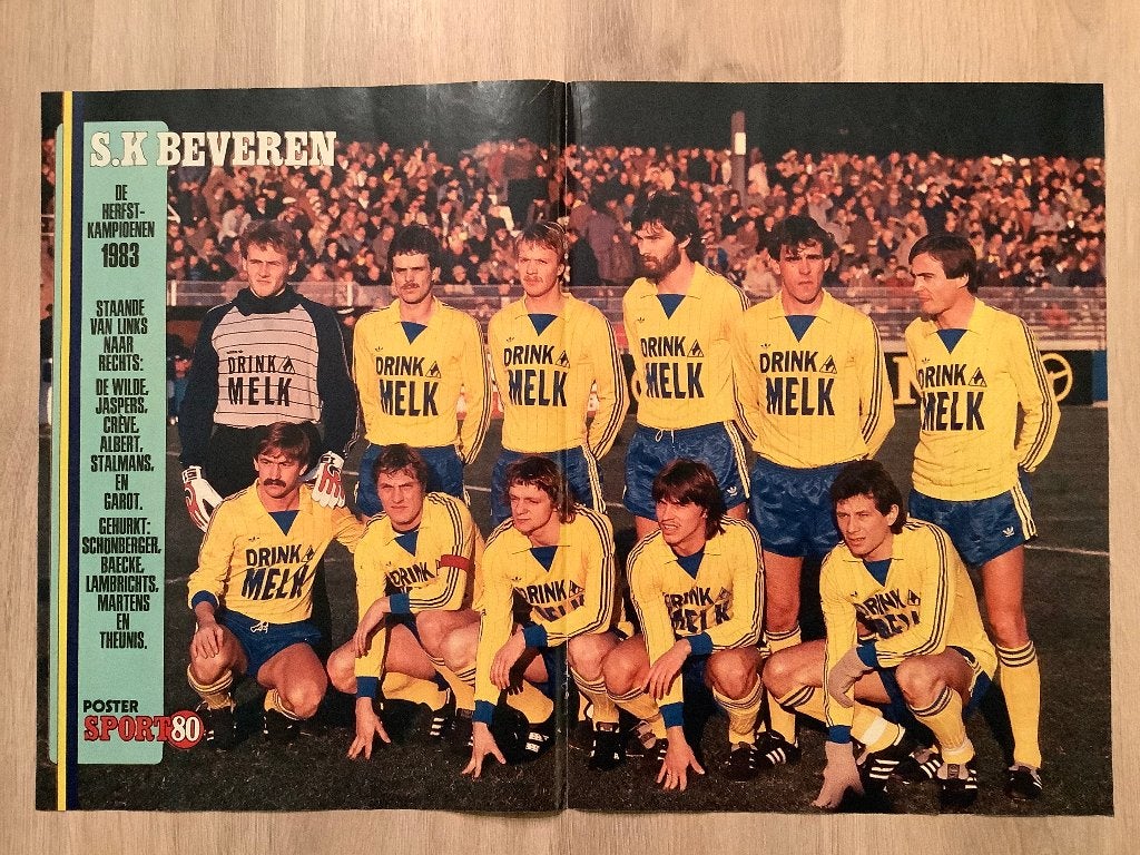 Poster SK Beveren - Herfstkampioen 1993, Enlèvement ou Envoi, Comme neuf, Affiche, Image ou Autocollant