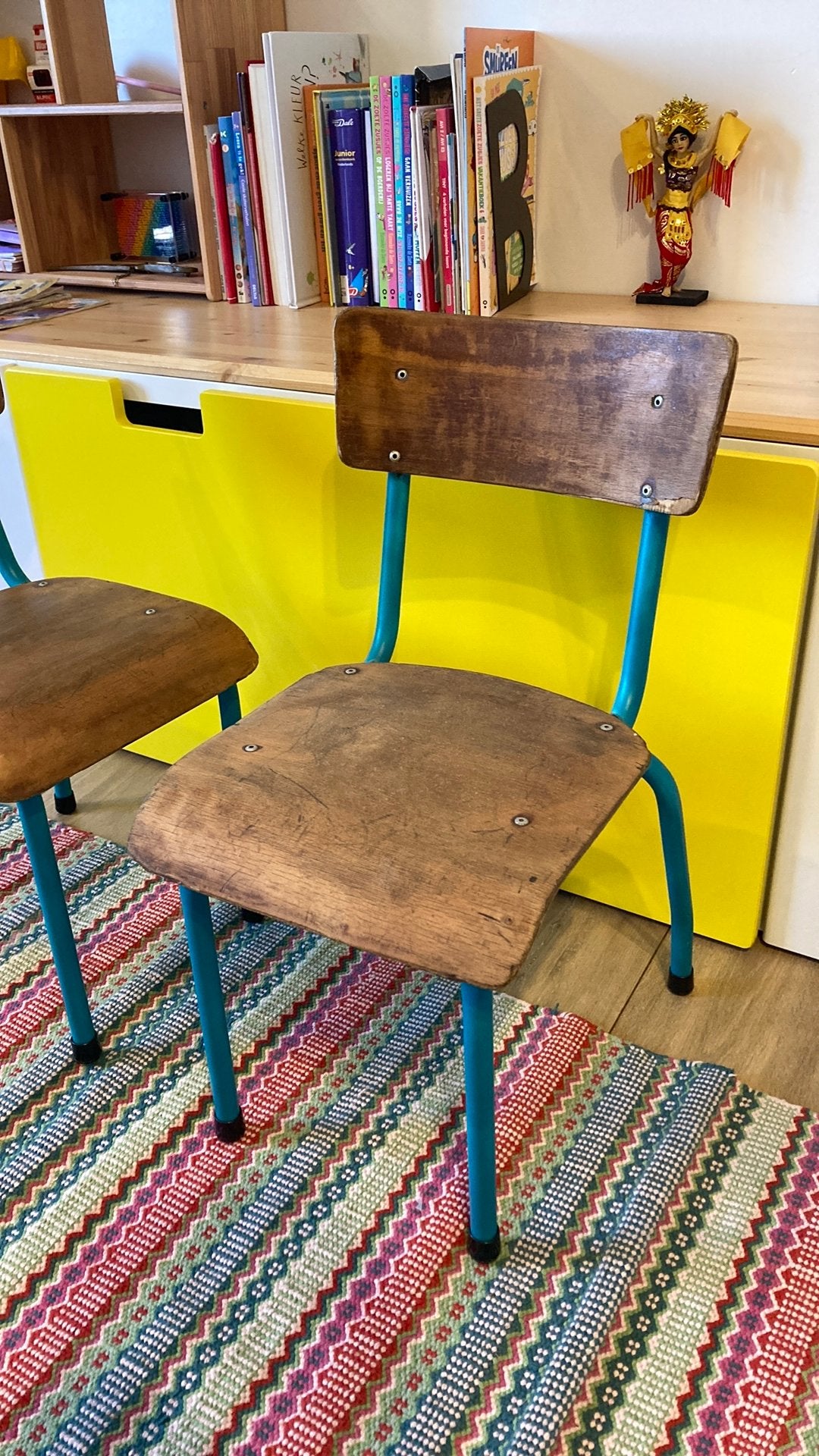 2 Leuke vintage kinderstoeltjes, Ophalen, Gebruikt, Twee