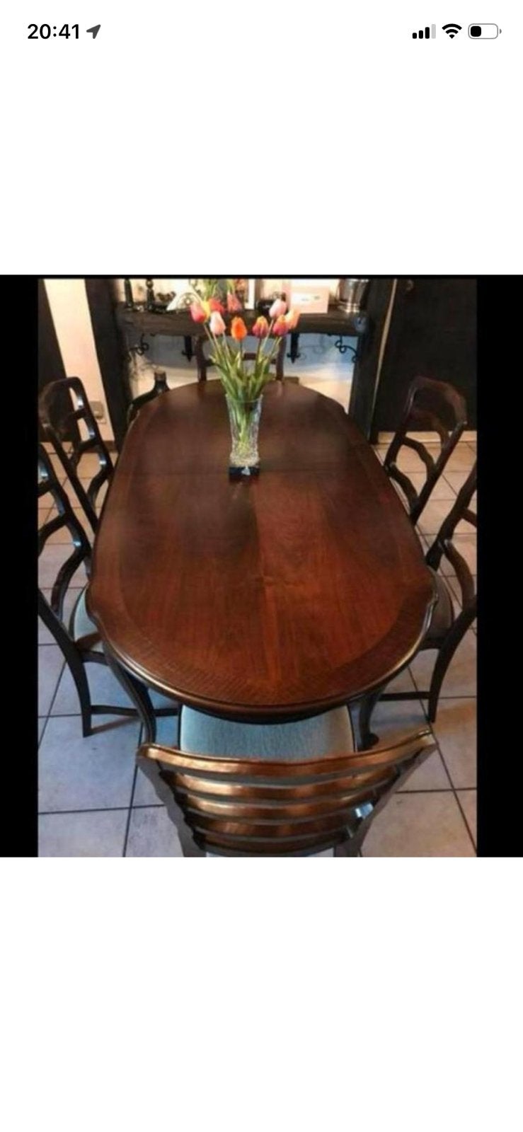 Tafel met 6 stoelen, Enlèvement