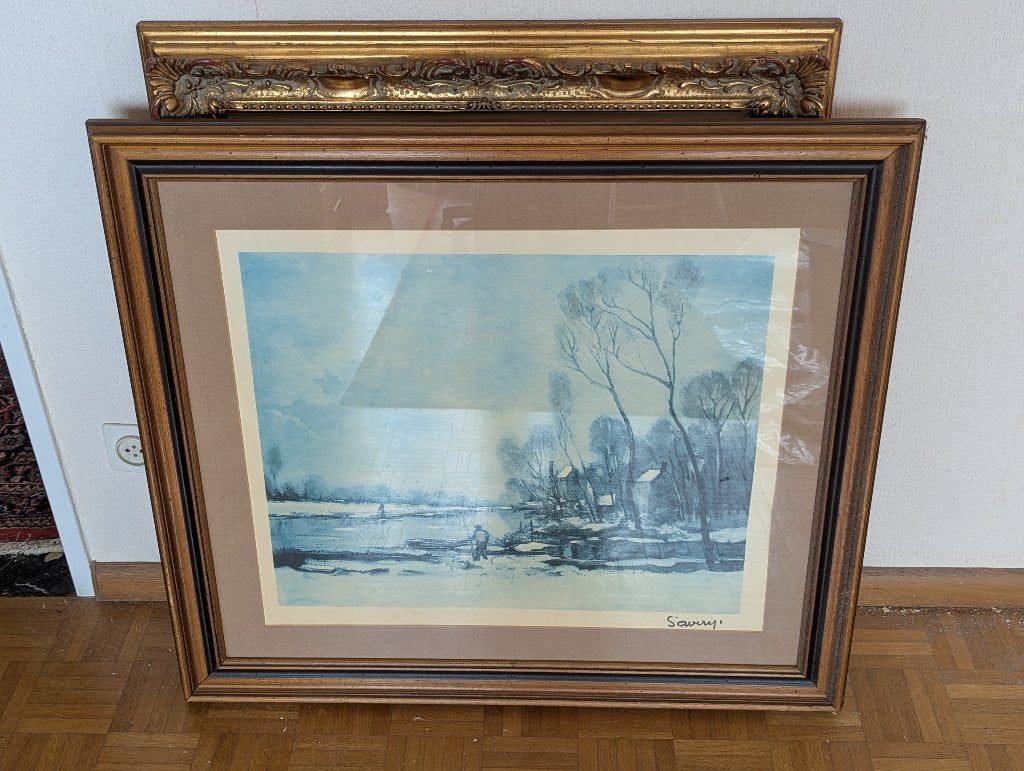 Saverys, Antiquités & Art, Art | Peinture | Classique, Enlèvement, Aquarelle, Paysage