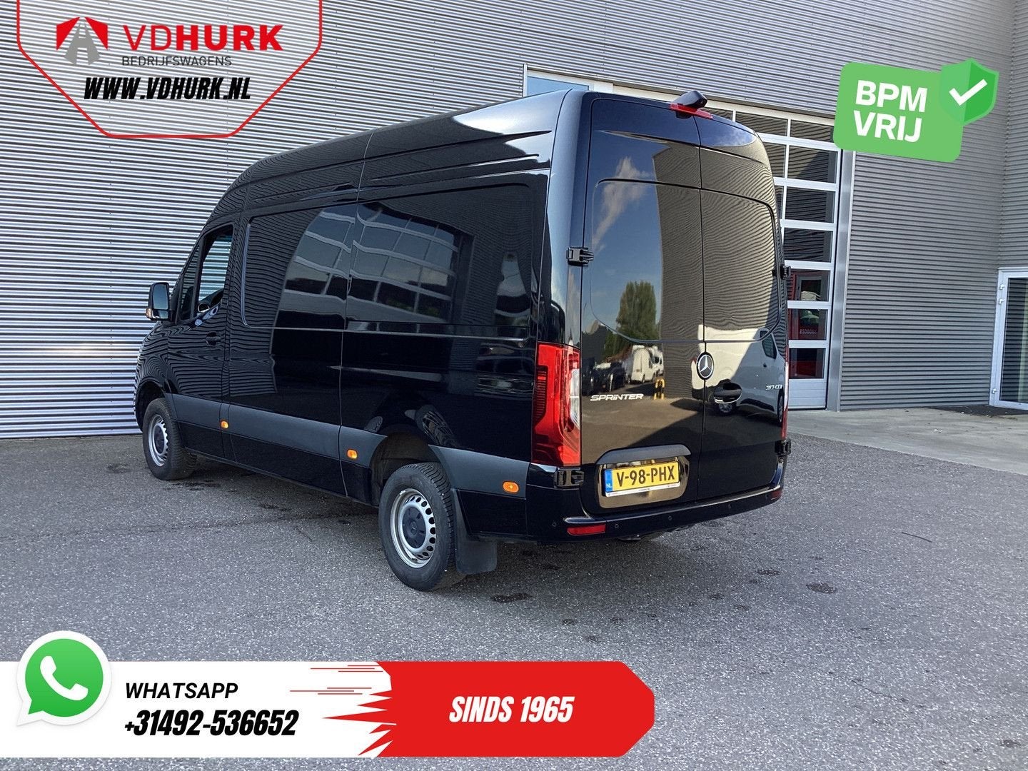 Mercedes-Benz Sprinter 317 CDI Aut. L2H2 VanStep/ 3.5t Trekv, Auto's, Automaat, Zwart, Mercedes-Benz, Bedrijf
