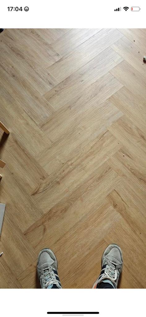 >47 m2 visgraat Click PVC, Ophalen, Zo goed als nieuw