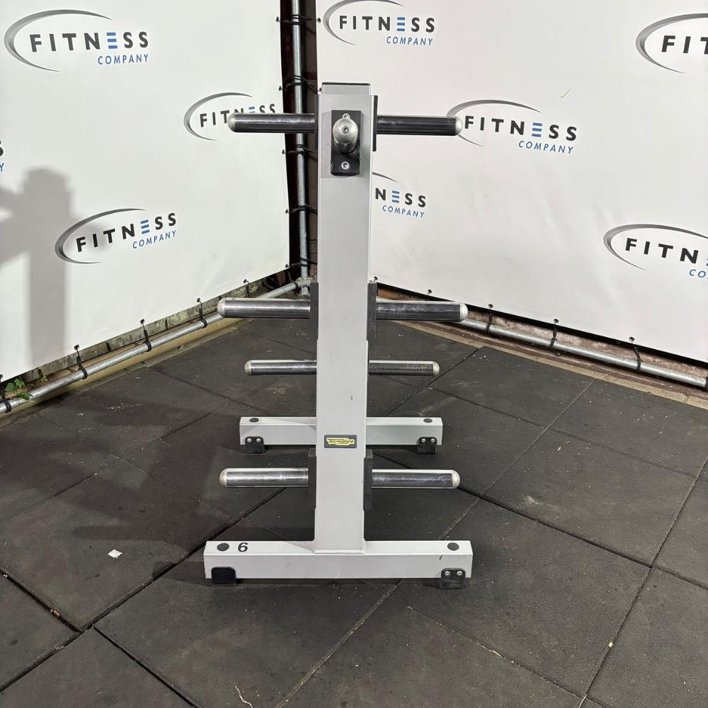 Technogym - Pure Strength - Olympic Weight Plate Stand, Enlèvement ou Envoi, Utilisé, Bras, Plaques d'haltères