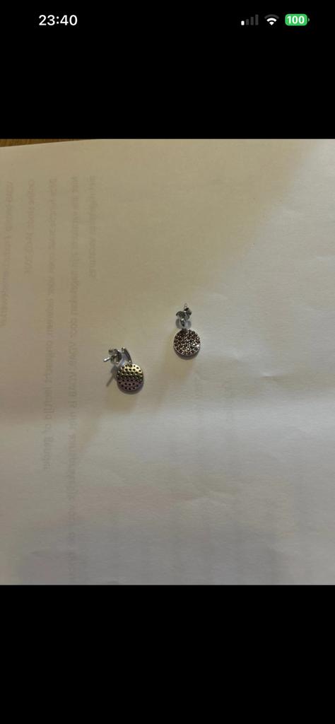 Oorbellen juwelier, Handtassen en Accessoires, Oorbellen, Hangers, Paars, Ophalen of Verzenden, Zo goed als nieuw