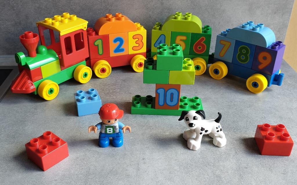 lego duplo 10558 getallentrein, Kinderen en Baby's, Gebruikt, Ophalen of Verzenden, Compleet, Duplo