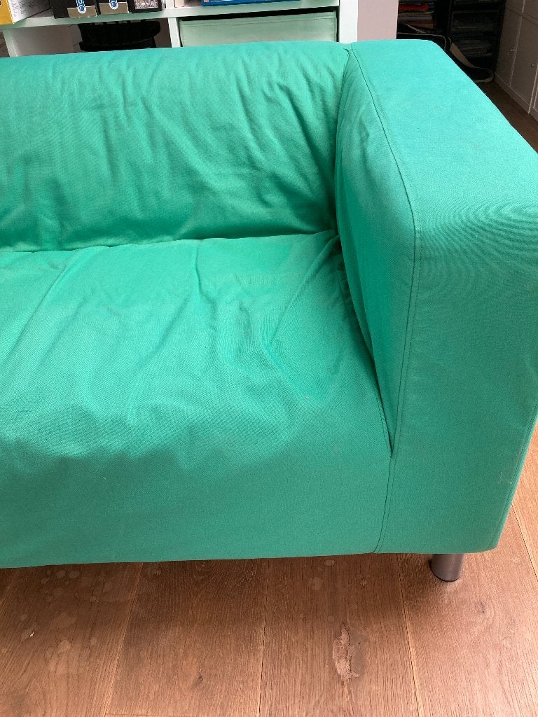 Klippan zetel Ikea tweepersoons groen, Huis en Inrichting, Ophalen, 150 tot 200 cm, Tweepersoons, 75 tot 100 cm