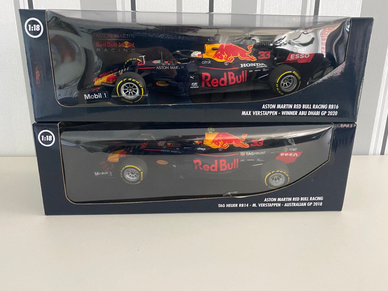 Red bull F1 1/18 max verstappen, Ophalen, Zo goed als nieuw