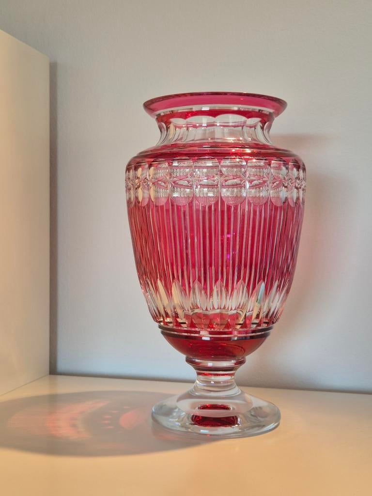 Vase Antinéa en cristal Val Saint Lambert, Antiquités & Art, Enlèvement ou Envoi