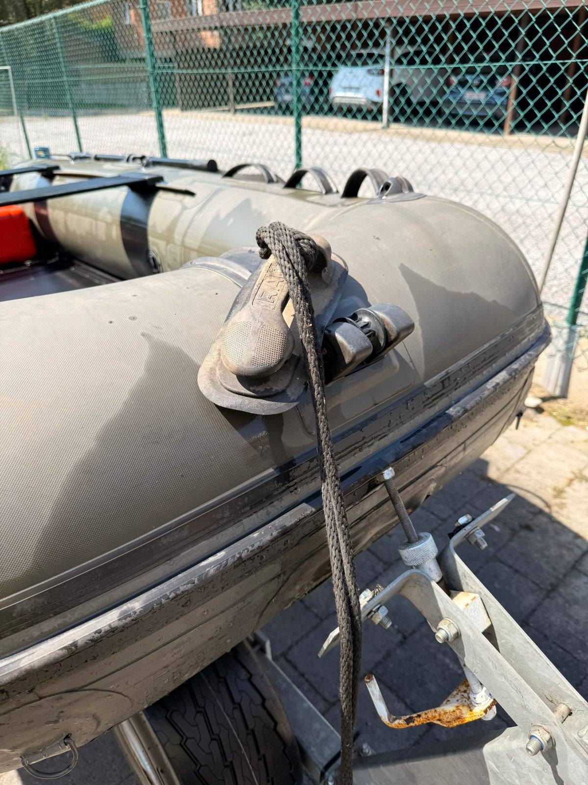 Zodiac Raptor 330 Wide op trailer, Watersport en Boten, Ophalen, Aluminium, Yamaha, Zo goed als nieuw