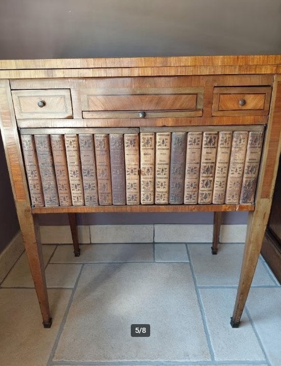 antieke Marquettry Speeltafel, 19e eeuw., Ophalen