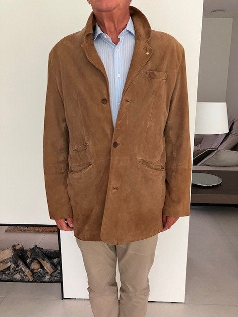 Suède herenvest - Mc Gregor - maat 56, Kleding | Heren, Truien en Vesten, Gedragen, Maat 56/58 (XL), Bruin, Ophalen