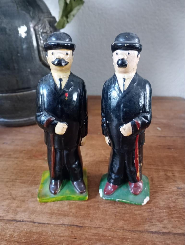 Gipsbeeldjes van Kuifje Dupont en Dupond, Ophalen of Verzenden, Kuifje