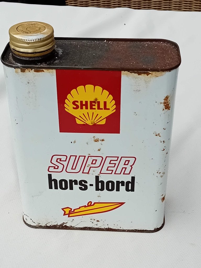 bidon d'huile vintage Shell Hors Bord, Enlèvement ou Envoi, Utilisé, Autre