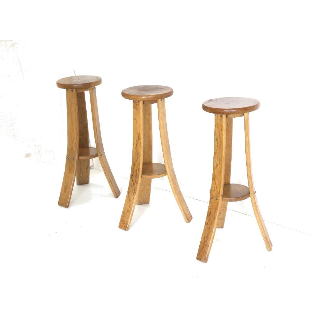 3x vintage barkruk jaren '60 '70 design retro midcentury, Verzenden