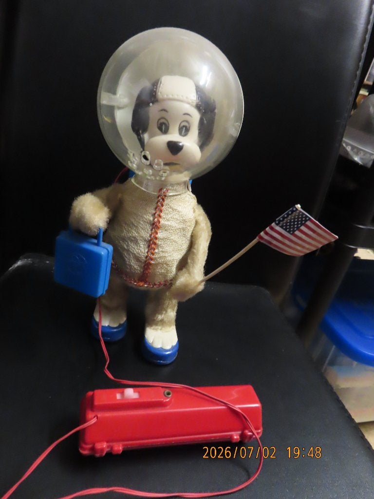 blikken speelgoed nasa dog zeldzaam, Antiek en Kunst, Antiek | Speelgoed, Ophalen of Verzenden