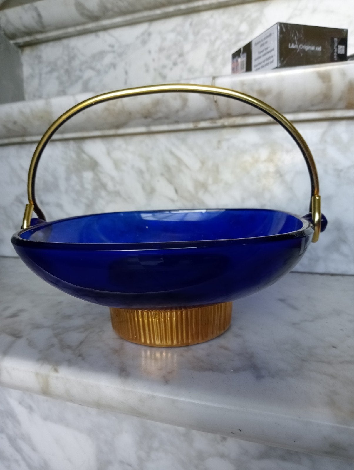 beau bol bleu avec cuivre, Antiquités & Art, Enlèvement ou Envoi