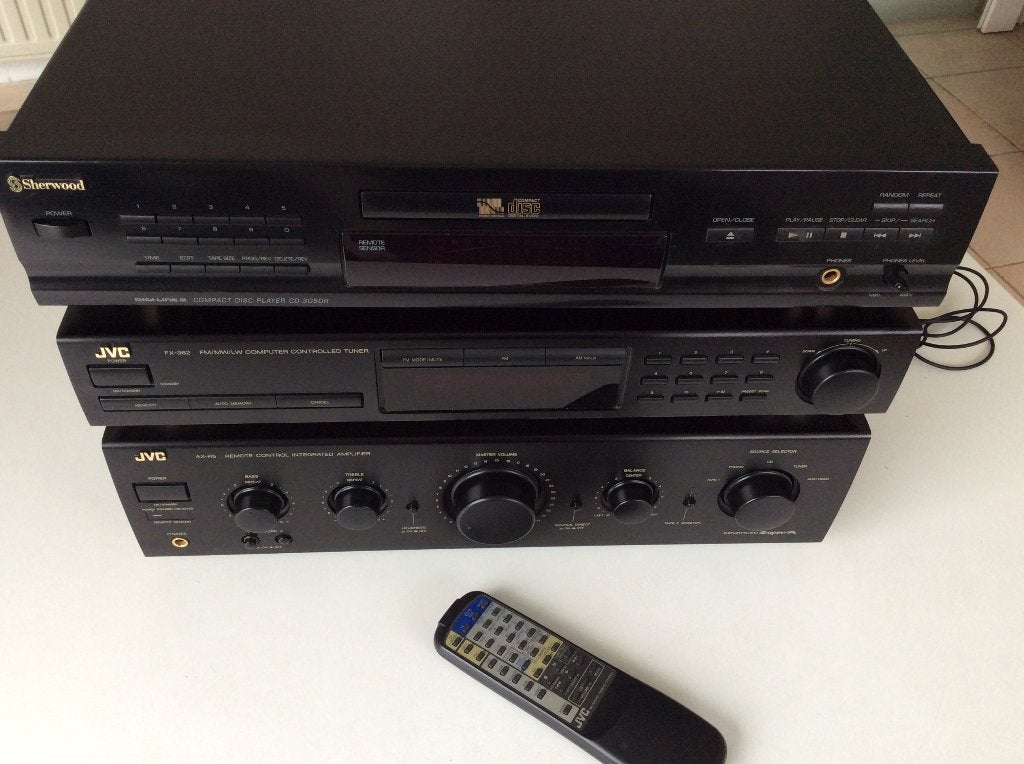 Stereoketen JVC met Cd-speler Sherwood, Audio, Tv en Foto, JVC, Zo goed als nieuw, Cd-speler, Losse componenten
