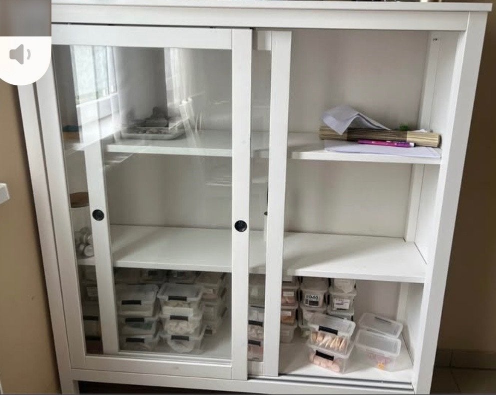 IKEA kast vitrine, Ophalen, 100 tot 150 cm, Eikenhout, Gebruikt