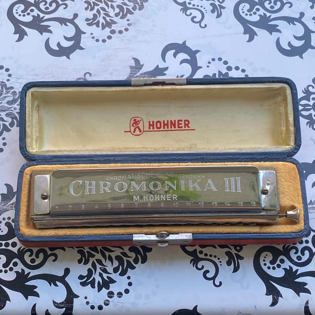 Hohner Chromonika lll, originele doos, Ophalen of Verzenden, Zo goed als nieuw