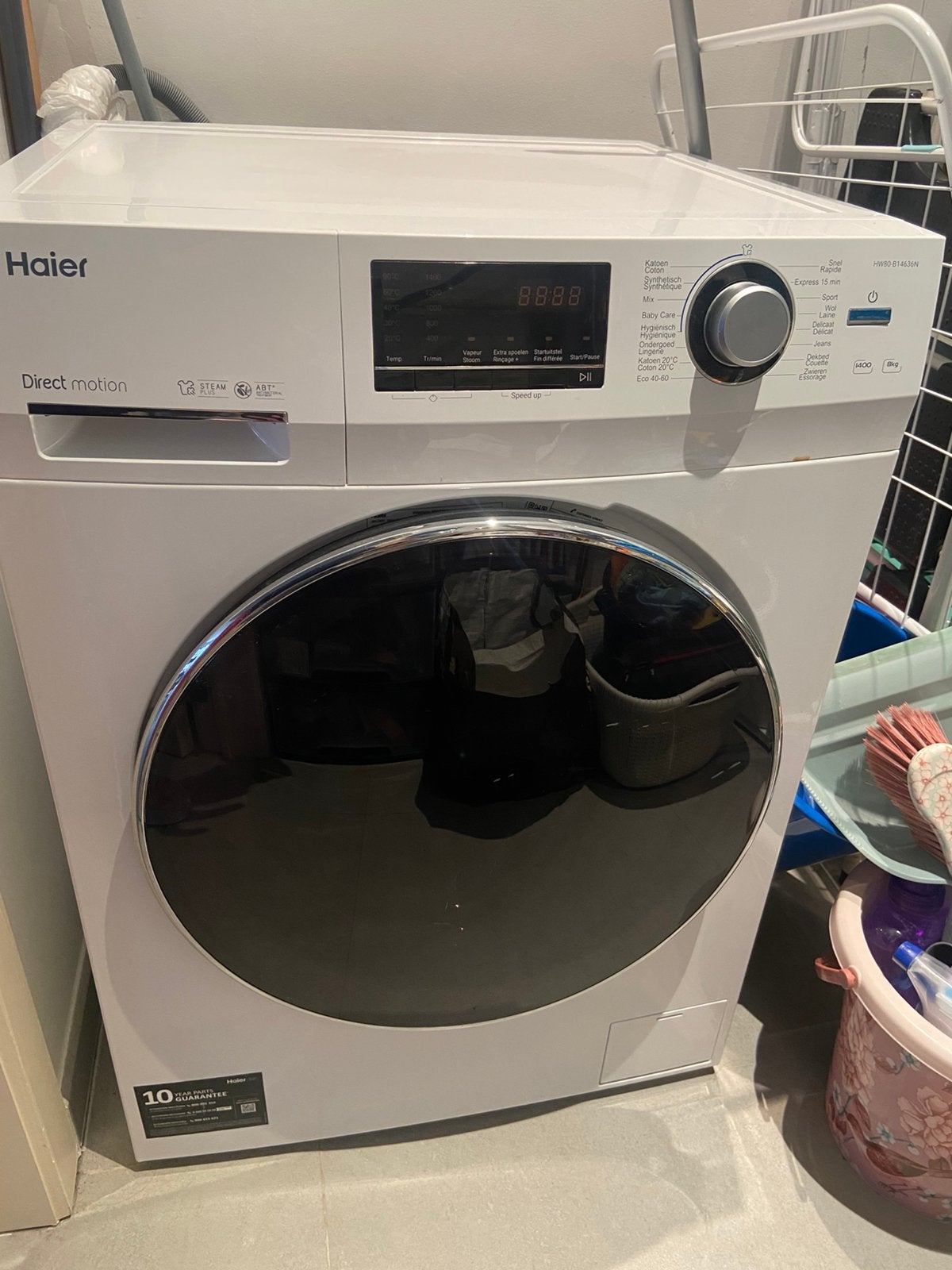 Haier HW-80 stil/klasse A/8kg, Electroménager, Lave-linge, Comme neuf, Enlèvement