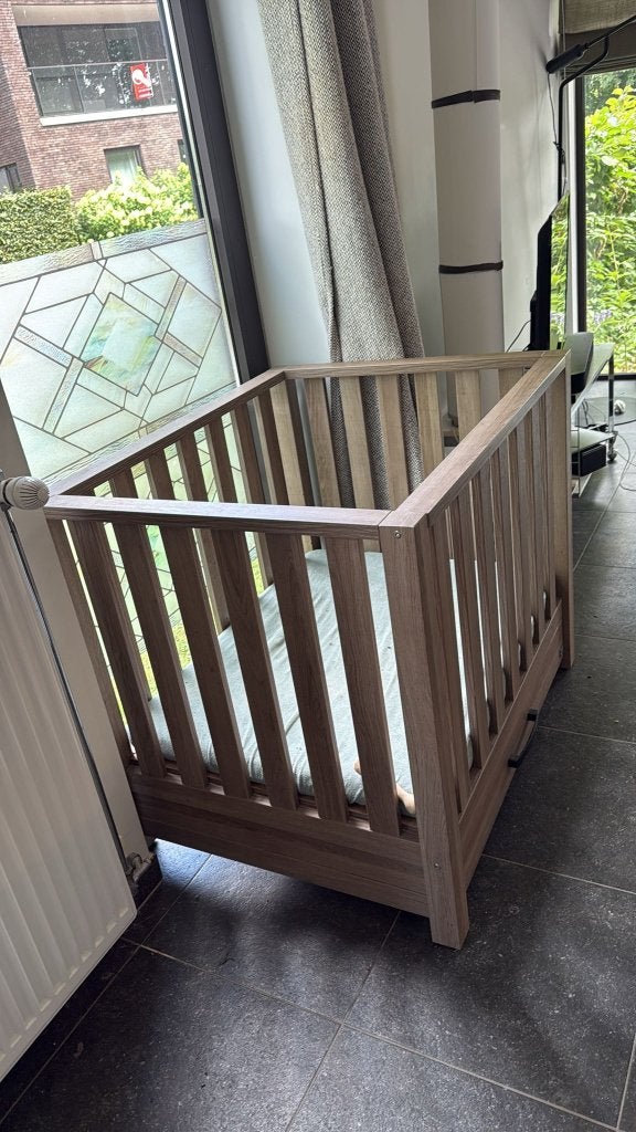 Park/Box TWF Box Met Lade Jasper Grijs (incl matras), Kinderen en Baby's, Babywiegjes en Ledikanten, Ophalen, Zo goed als nieuw