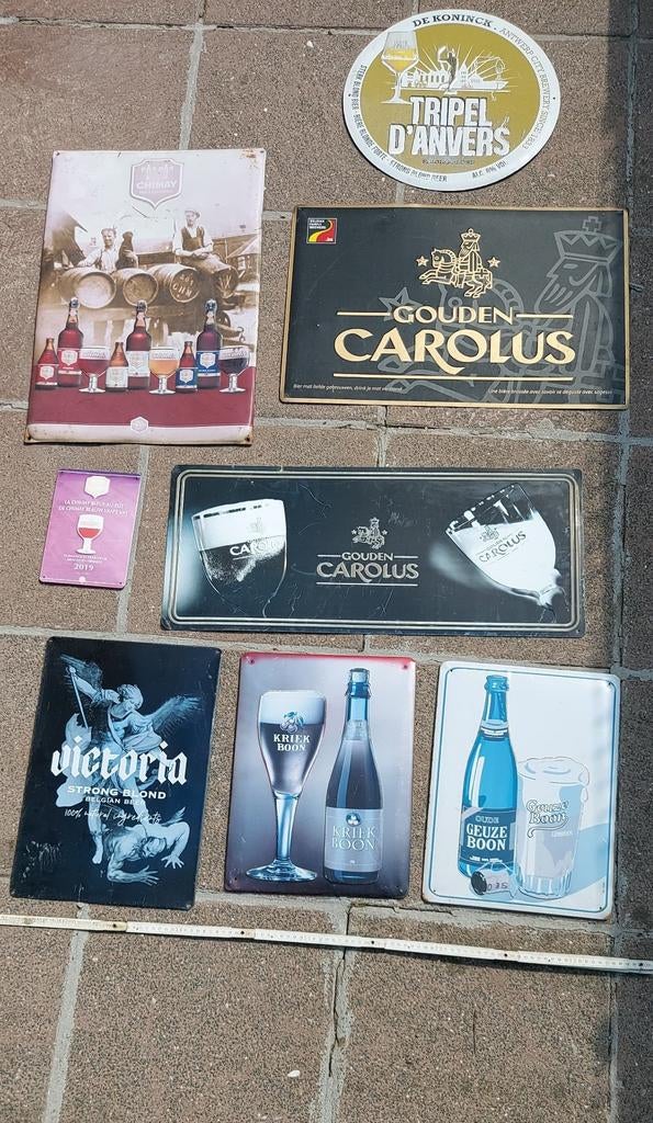 Lot de plaques publicitaires métal - Bières Belges, Collections, Efteling