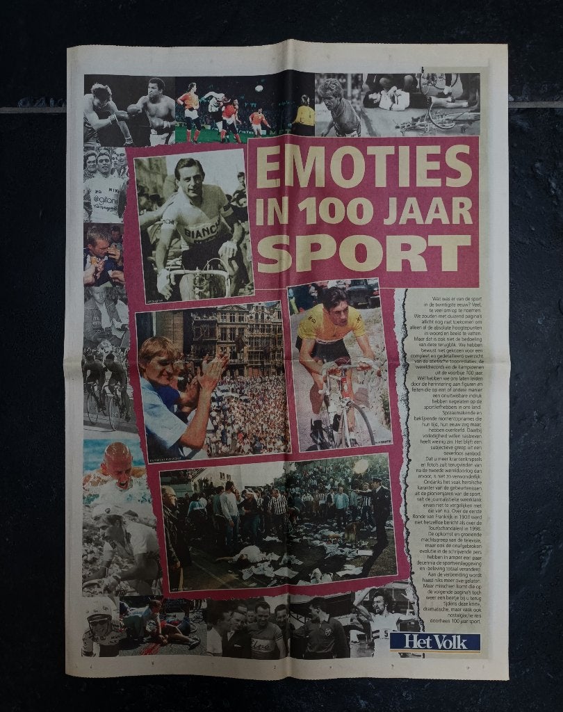 Emoties in 100 jaar sport, Verzenden, Zo goed als nieuw, Krant