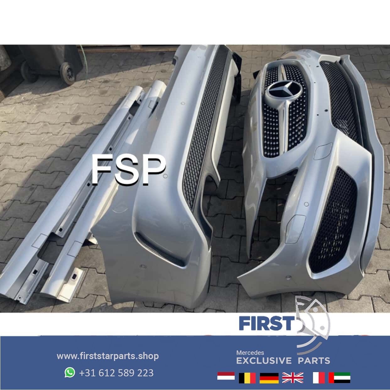 W117 C117 CLA 45 AMG PAKKET ORIGINEEL Mercedes ZILVER GRIJS, Gebruikt, -, Ophalen of Verzenden, Bumper