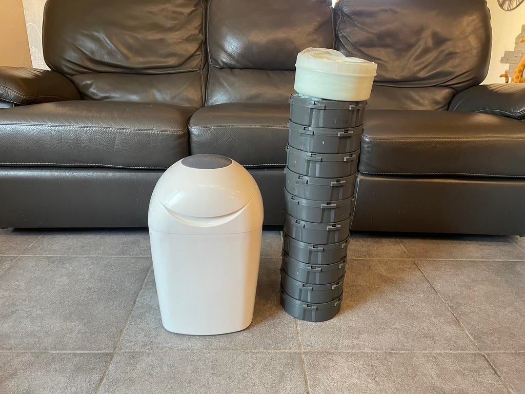 Poubelle Tommee Tippe Sangenic+recharges, Kinderen en Baby's, Badjes en Verzorging, Ophalen, Zo goed als nieuw, Sangenic
