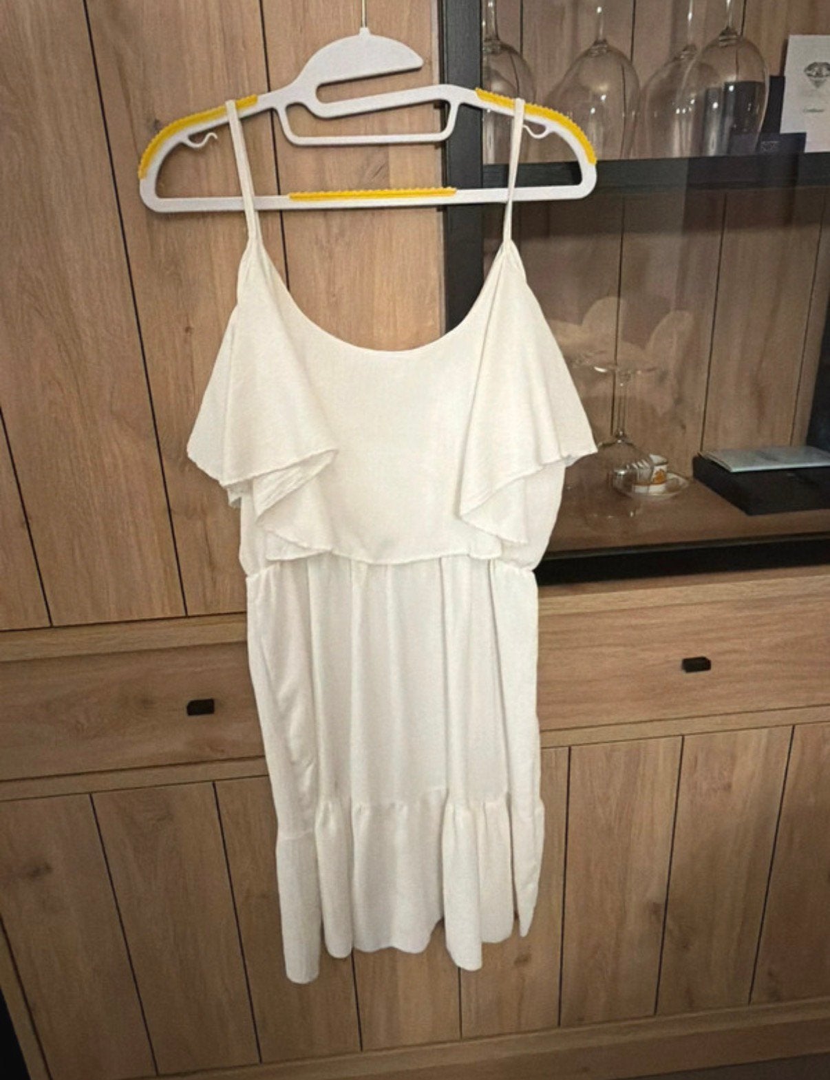 Witte jurk merkloos, Kleding | Dames, Ophalen of Verzenden, Gedragen, Maat 46/48 (XL) of groter, Wit