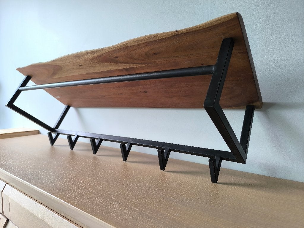 Zijlstra Kapstop Edge 6H (Massief Acacia), Huis en Inrichting, Woonaccessoires | Kapstokken, Zo goed als nieuw, Minder dan 100 cm