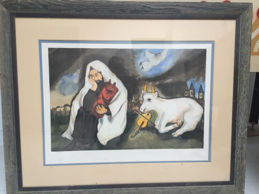 Marc Chagall, lithographie, Enlèvement