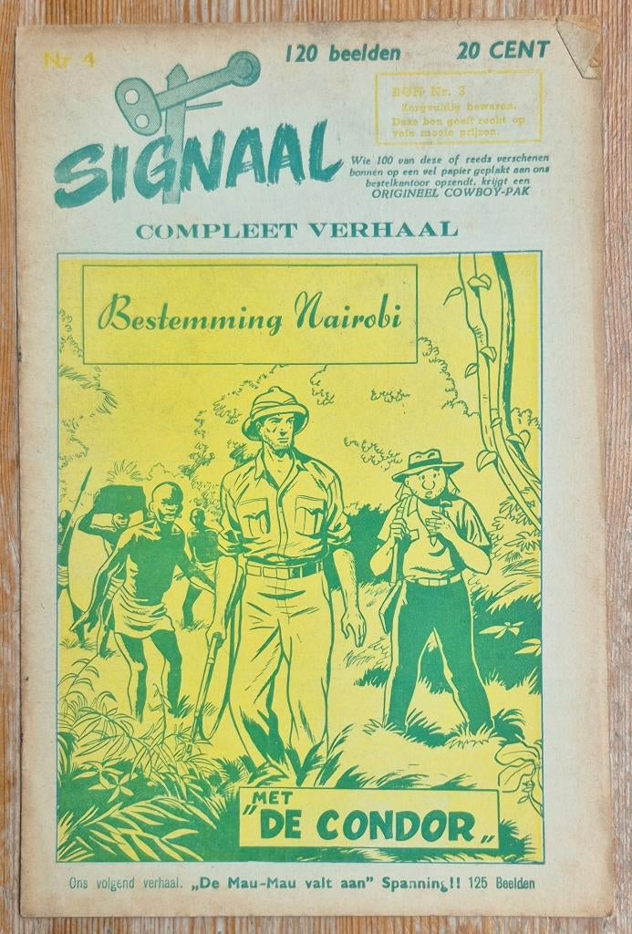 Signaal 4 Luc Condor Bestemming Nairobi Weinberg 50s, Livres, Enlèvement ou Envoi, Une BD, Albert weinberg, Utilisé