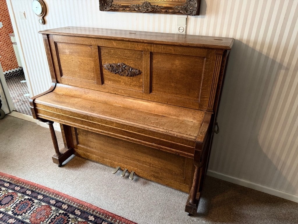 Piano J. Oor, Muziek en Instrumenten, Ophalen, Gebruikt, Bruin, Piano