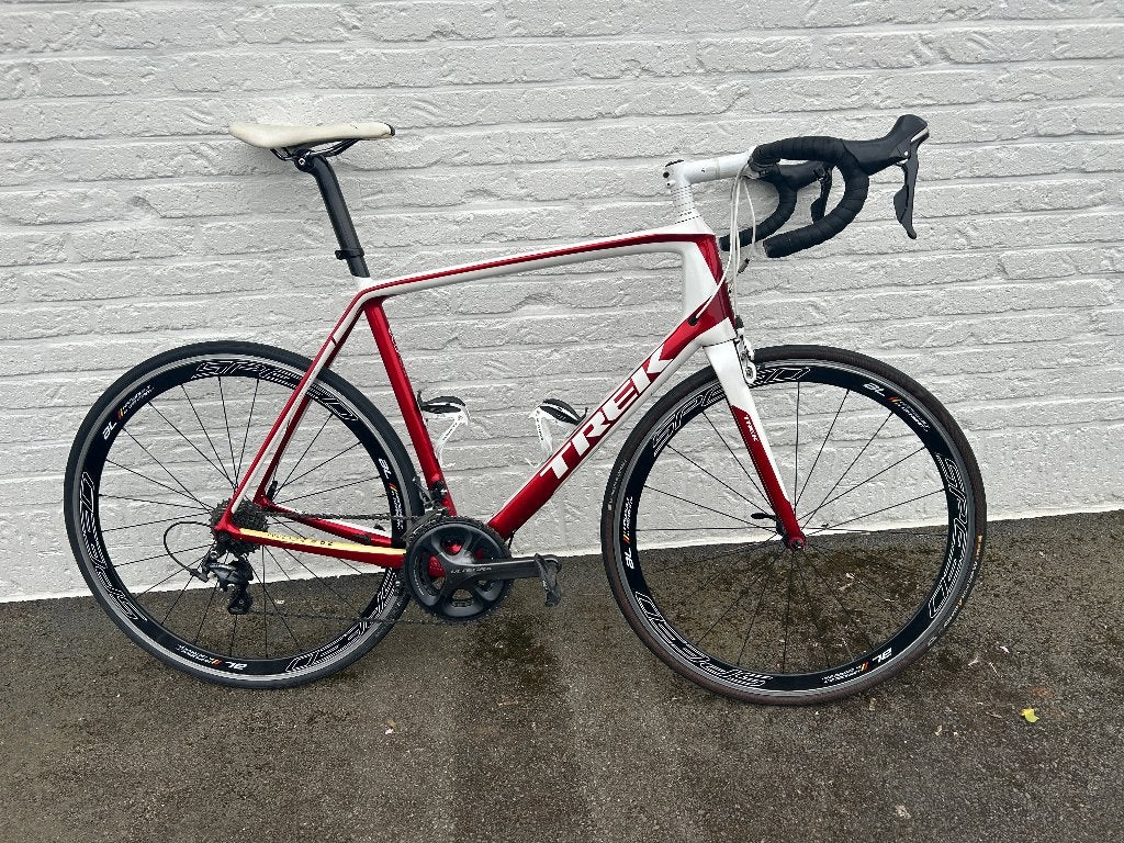 Koersfiets TREK Madone 5.2 - maat: 60 cm - extra set wielen, Gebruikt, 26 inch, Velgrem, 15 tot 20 versnellingen