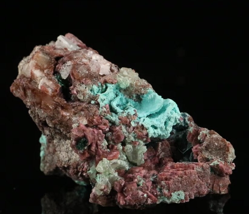 CHRYSOCOLLA + COBALT-DOLOMIET uit DR.Congo., Ophalen of Verzenden, Mineraal