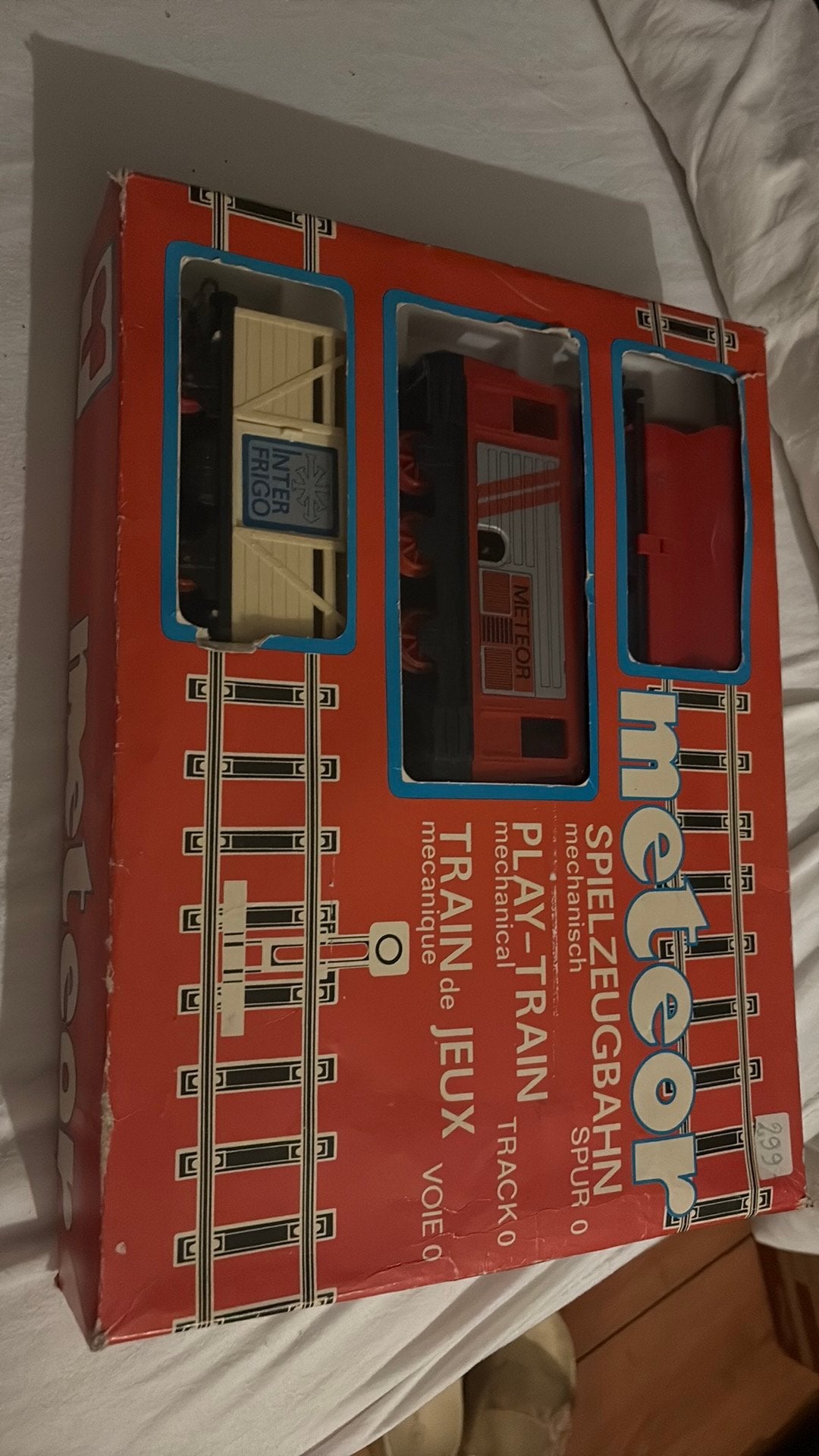 Vintage Meteor Mechanische Speelgoedtrein, Hobby en Vrije tijd, Modeltreinen | Overige schalen, Ophalen, Zo goed als nieuw, Locomotief