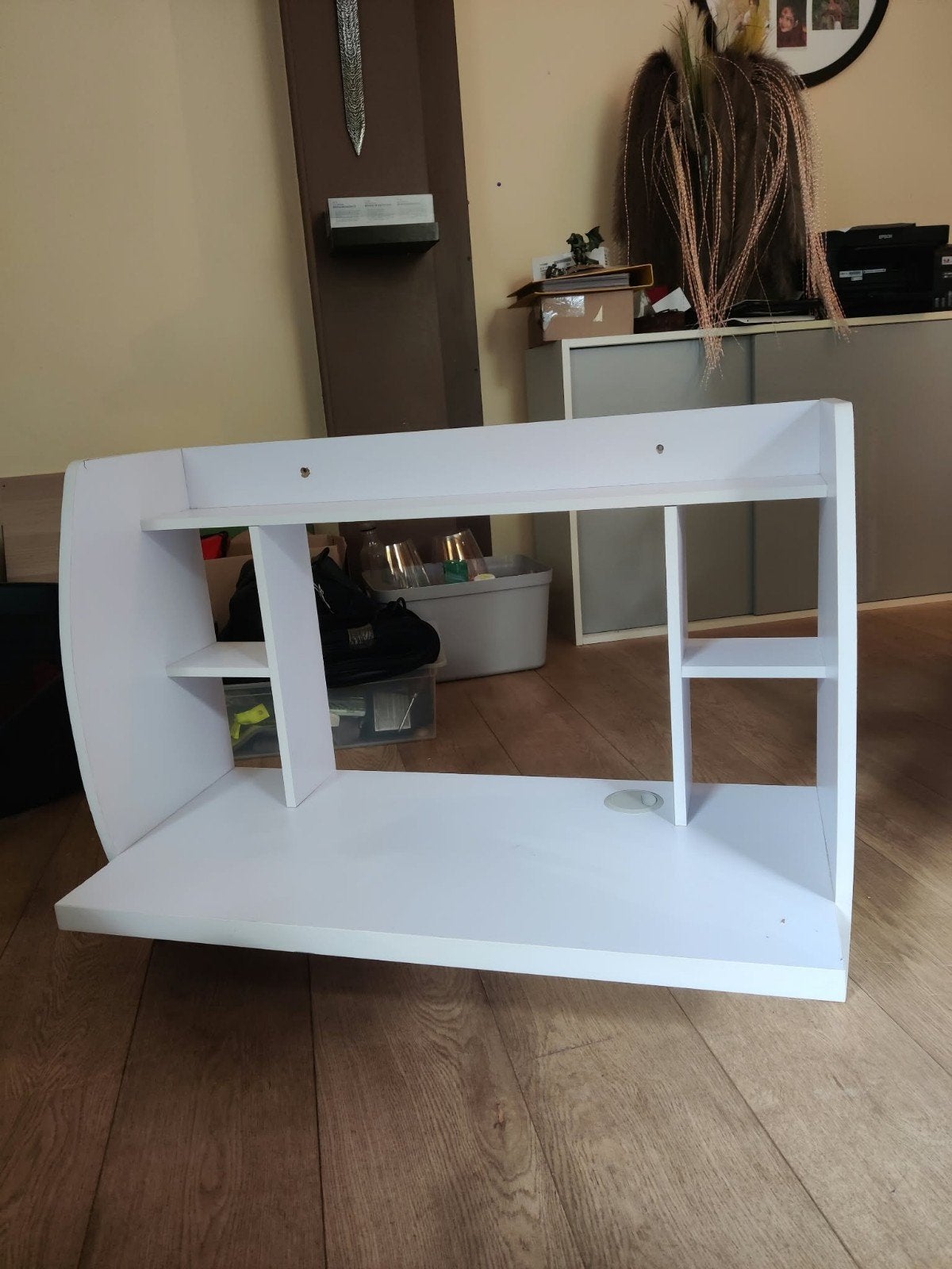 Bureau petit espace, Enlèvement, Comme neuf, Pin, Moderne