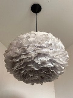 hanglamp EOS Umage met veren grijs, Ophalen, Gebruikt, Natuurlijk materiaal, E27 (groot)