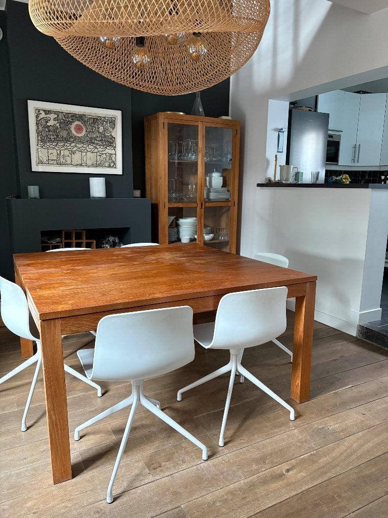 Table carrée Ethnicraft 150*150, Teck, 100 à 150 cm, Carré, 100 à 150 cm