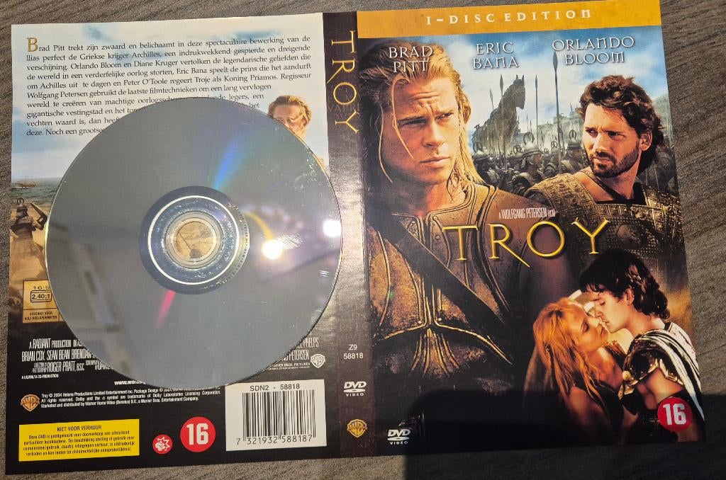 Troy, Cd's en Dvd's, Dvd's | Actie, Vanaf 16 jaar, Ophalen of Verzenden, Zo goed als nieuw, Oorlog