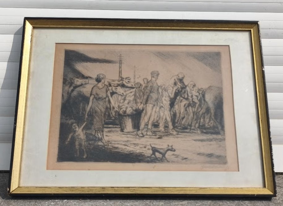 Gravure signe jean donnay, Antiquités & Art, Enlèvement ou Envoi, Gravure