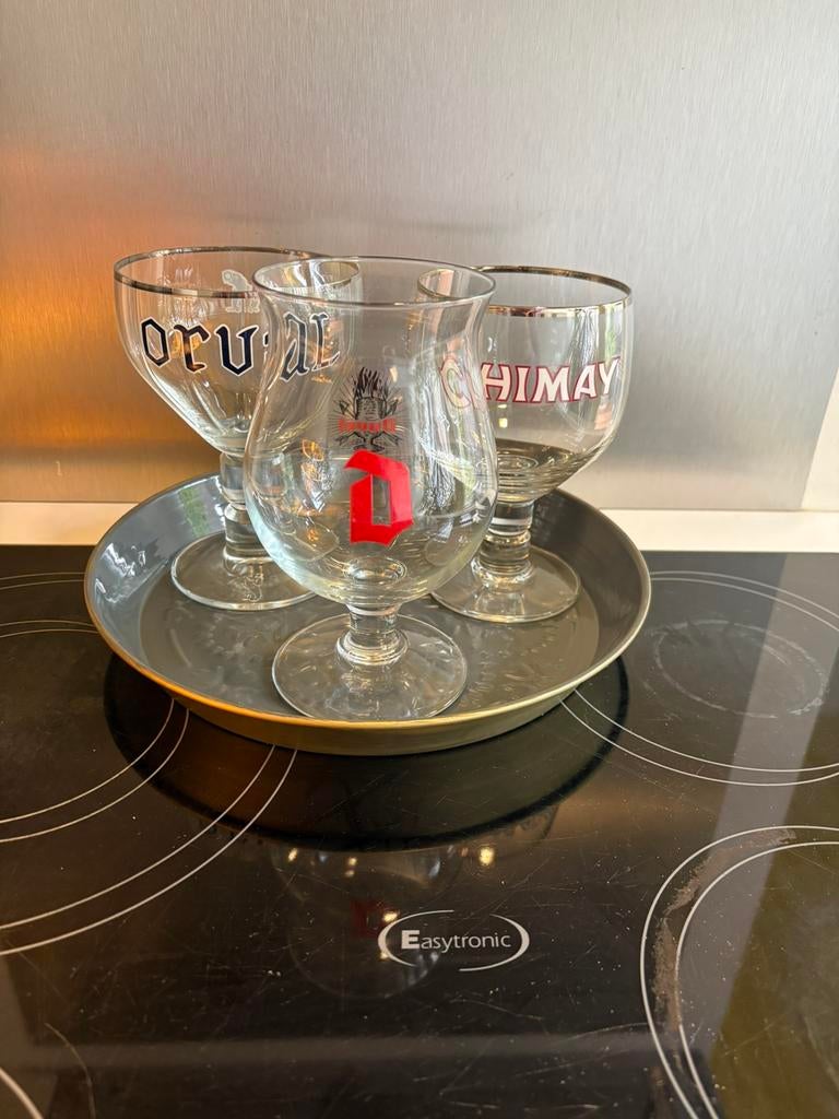 Trio/Lot de verres bières spéciales!Idéale pour une surprise, Enlèvement ou Envoi, Comme neuf, Duvel