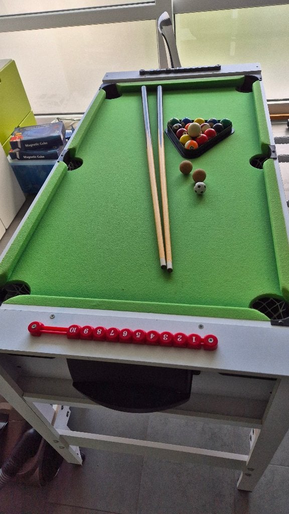Kicker- en biljarttafel kids, Ophalen, Gebruikt