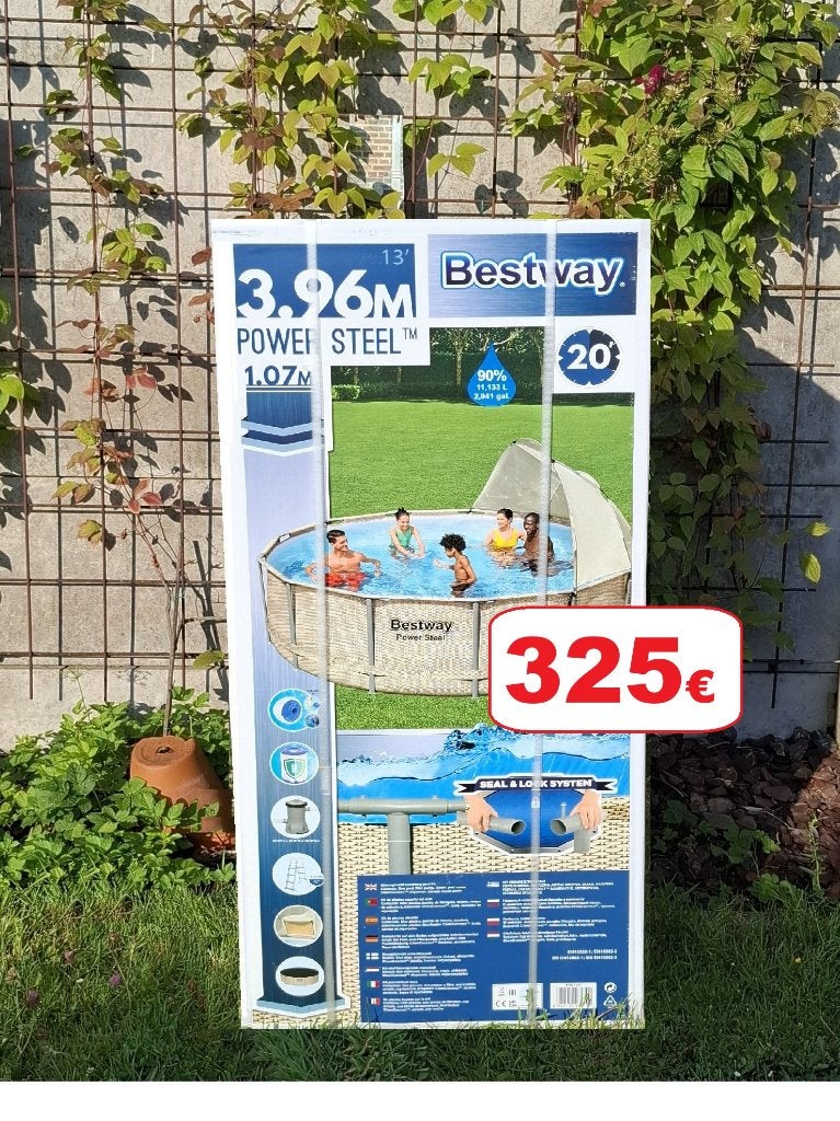 Piscine tubulaire hors sol NEUVE, 396x107, AVEC accessoires, Enlèvement, Neuf, Autres types