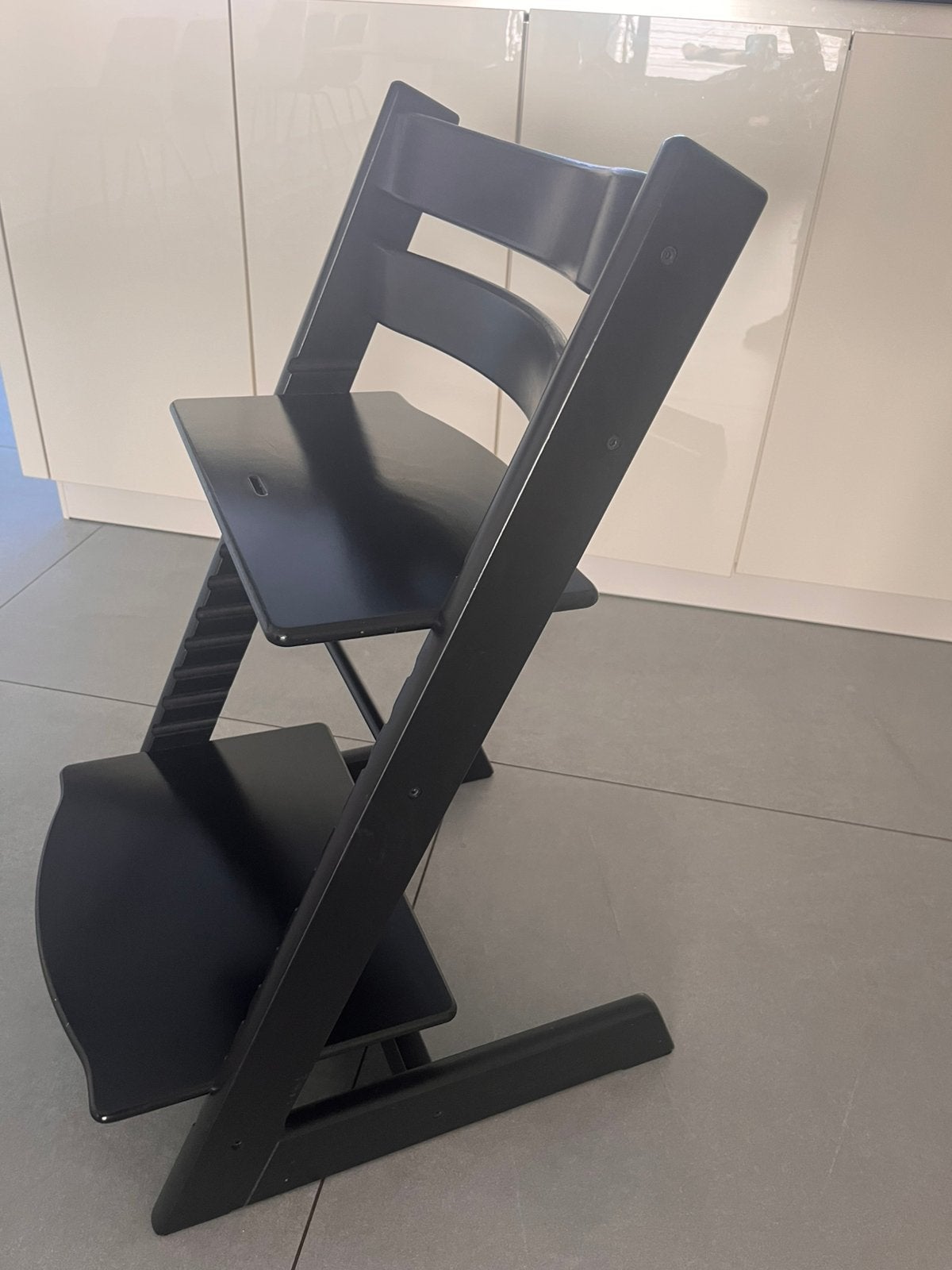 Tripp trapp stoel stokke ZWART, Ophalen, Zo goed als nieuw
